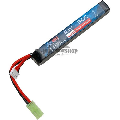 Bateria Para Airsoft Lipo 11.1v 30c 1450mah Stick - Blue Max