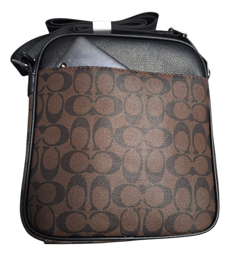Bandolera Coach De Hombre Crossbody Juvenil Chocolate Lisa Níquel Negro