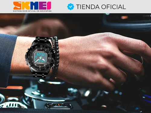 Reloj Hombre Skmei 1493 Carga Solar Cronometro Elegante