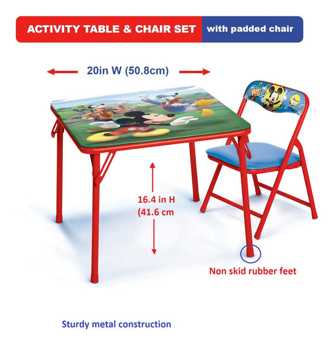 Mickey Mouse Juego De Mesa Y Silla Para Niños Pequeños De 24