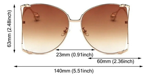 Gafas De Sol De Gran Tamaño Con Protección Uv400 De Moda