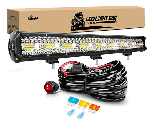 Nilight - Barra De Luz Led De 26 Pulgadas, 540w, Triple Fila