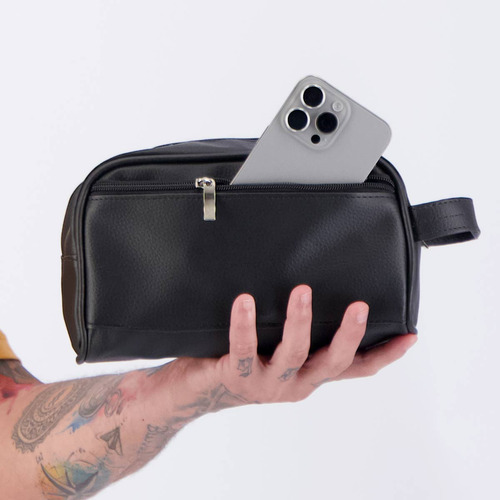 Necessaire São Paulo Courino Preta