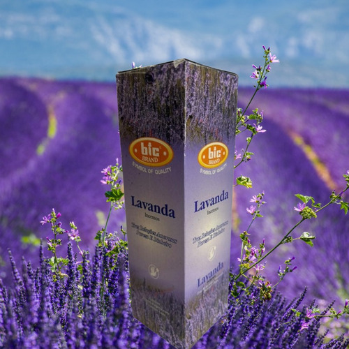 Incenso Indiano Bic Lavanda 25 Caixas Com 8 Varetas