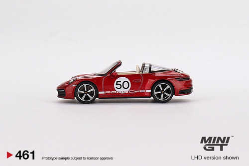 Mini Gt 461 Porsche 911 Targa 4s Haritage Edition Vermelho