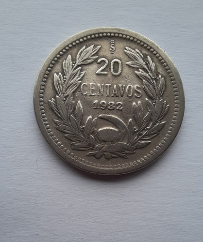 4 Monedas Antiguas Chile 20 Centavos Y 2 De 5 Centavos (Usado)