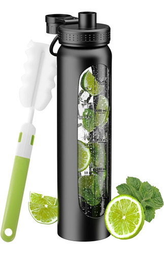 Botellas De Agua De Vidrio De 1 Litro De 32 Oz Con Funda De