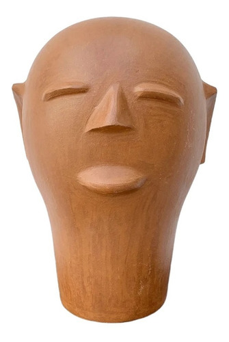 Kit 3 Escultura Cerâmica Cabeça De Cida Lima Artesanato