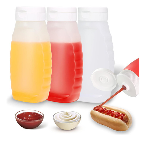 Condimento Botellas De Expulsión Para Ketchup Salsa Picante