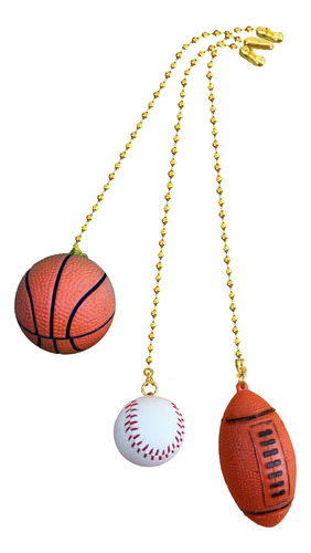 Baloncesto, Beisbol, Futbol Deportes Fan Pull Con Cadena De