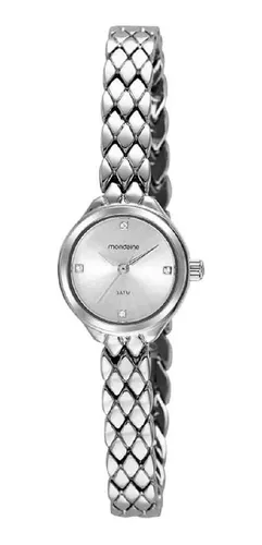 Relógio Magnum Feminino Ref: Ma28752t Clássico Mini Prateado Prata