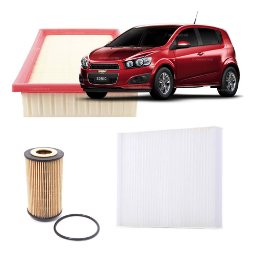 Kit Filtros Chevrolet Sonic 1.6 2011-2016 Aire/polen/aceite