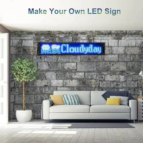 Pantalla Led Flexible Programable Para Negocio 26.8x4.7 PuLG