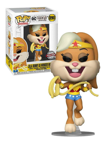 Funko Pop Dc Looney Tunes Lola Bunny As Wonder Woman 890 Ex