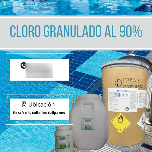 Cloro Para Piscinas Spa Al 90% Legítimo, 50 Kg La Carboya