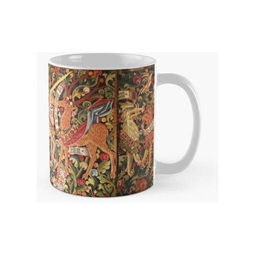 Taza Unicornio; Dragón, León, Ciervo Y Otros Animales Tapiz 