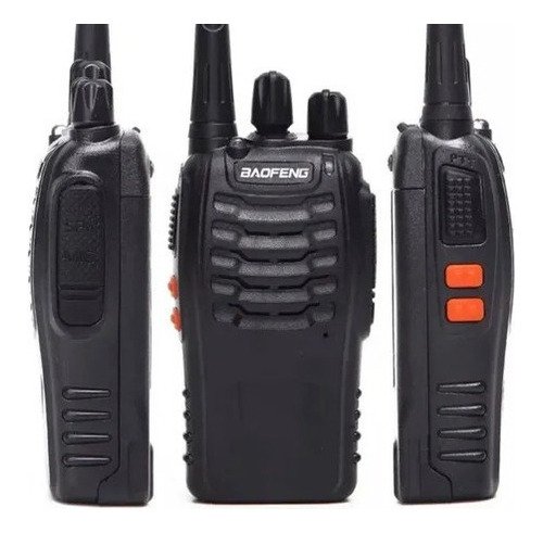 Radio Boquitoqui Walkie Talkie Bf-777s Pack (2)! Color Negro