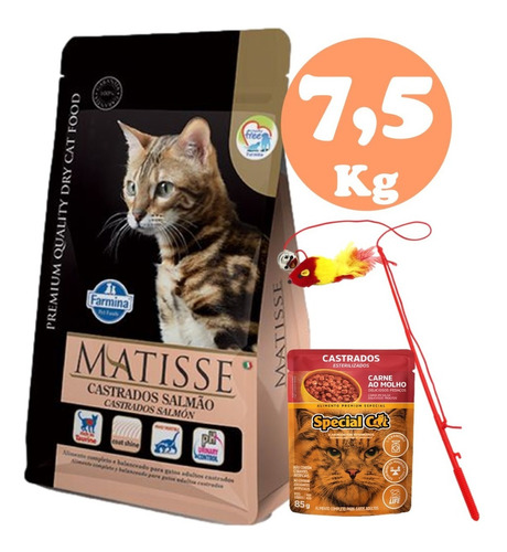Imagen 1 de 2 de Matisse Gato Adulto Castrado Salmon 7.5 Kg + Regalo
