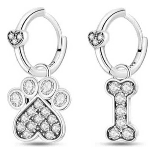 Aretes De Plata 925 Para Mujer Modelo Dog Love