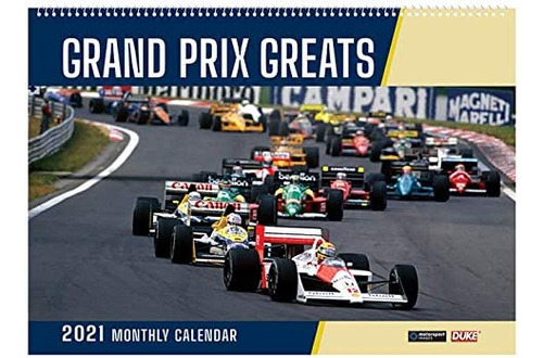 Libro: Calendario De Pared De Grand Prix Greats 2021 (inglés