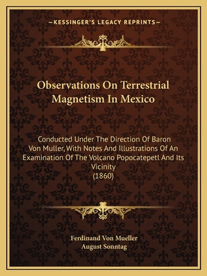 Libro Observations On Terrestrial Magnetism In Mexico: Co...