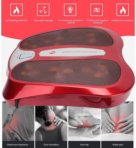 Imagen 6 de 9 de Masajeador Pies Infrarrojo Calor Portátiles Shiatsu Masaje