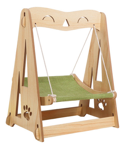 Hamaca Cat Swing De Madera, Cómoda, Transpirable Y Estable