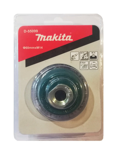 Imagen 2 de 5 de Cepillo Para Amoladora De 4.5 Makita 60 Mm X M14 D-55099