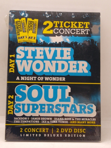 Stevie Wonder / Soul Superstars 2 Tickets Concert Dvd Nuevo