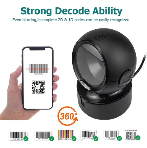 Lector Codigo 2d Omnidireccional Automático Usb Netum