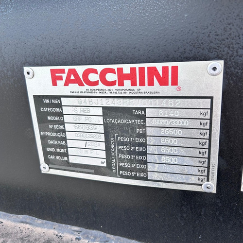 Carreta Bug Porta Container Facchini 12 Pinos 40 Pés 2025