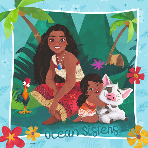 Rompecabezas Disney Moana 2 Ravensburger 3x49 piezas