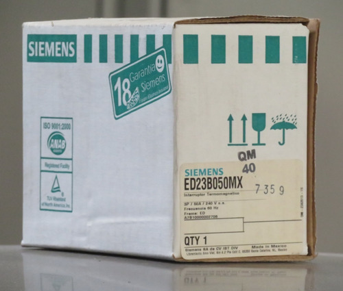 Siemens® Interruptor Electromagnético Ed2 50a Ed23b050mx