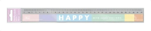 Régua Escolar 30cm Em Poliestireno Happy - Tilibra