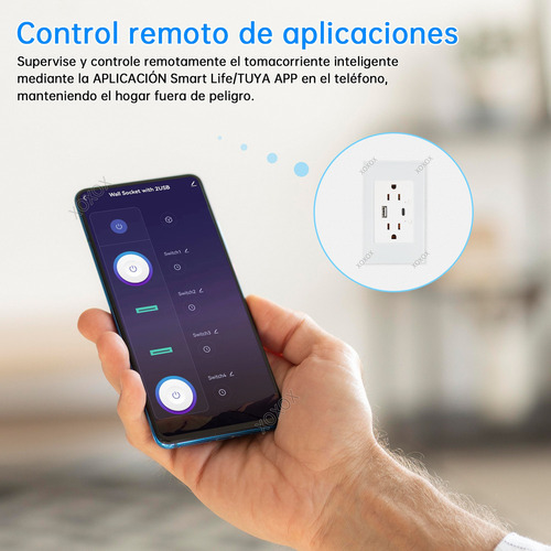 Tomada De Parede Wifi Inteligente Com Carregador Tipo Cy