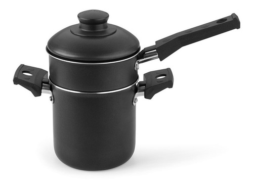 Mini Cuscuzeira Com Cabo Multiflon Versátil Preta