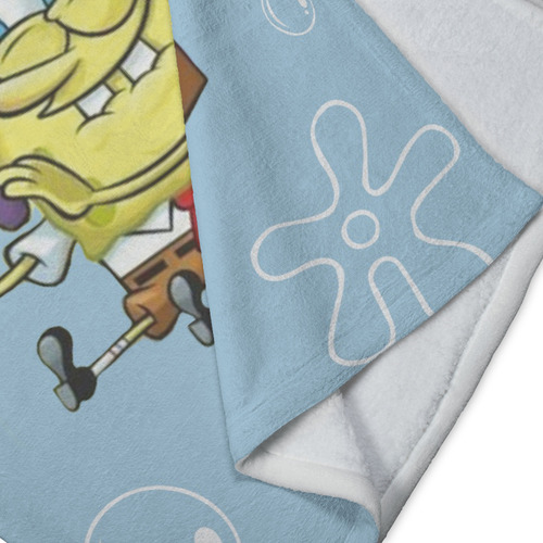 Cobija Bob Esponja Cobertor Ultrasuave Ligero Viajera Bob Esponja Liso