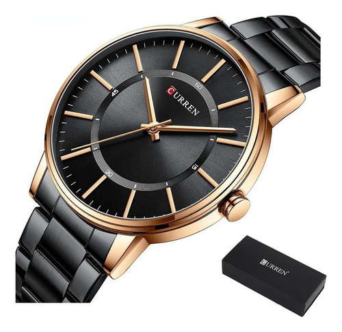 Reloj De Cuarzo Inoxidable Casual Impermeable Curren8385