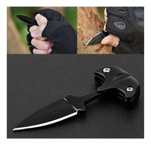 Push Dagger Puñal Pua Secret Defensa Personal Daga Collar Color Negro