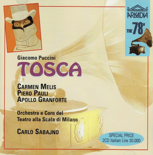 Puccini - Tosca - Melis Pauli Sabajno -  2 Cds
