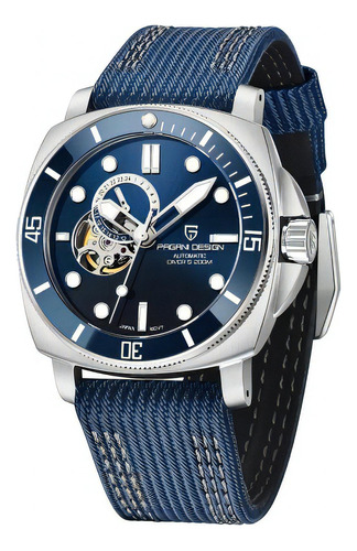 Relógio de pulso Pagani Design PD-1736 com corria de náilon cor azul