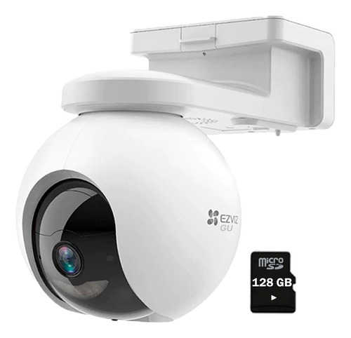 Cámara Wifi Ezviz 360° Inalambrico Cb8 3mp Batería + Sd128gb