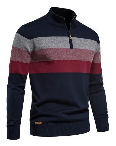 Su ter Casual Para Hombre Con Cuello Con Cremallera Cuotas sin