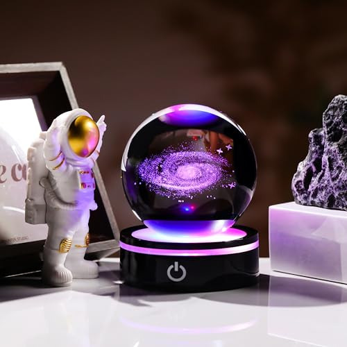 Base De Lámpara Led De Bola De Cristal Del Modelo Galáctico