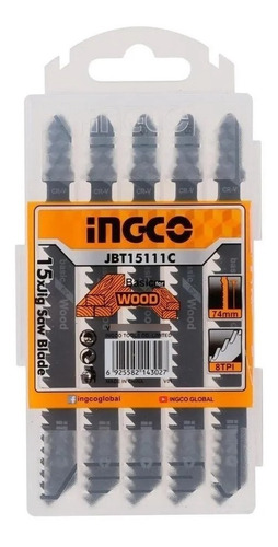 Kit 15 Sierras Madera Para Caladora Ingco Jbt15111c