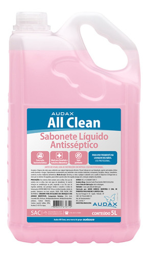 Sabonete Antisséptico Triclosan 5l Audax All Clean