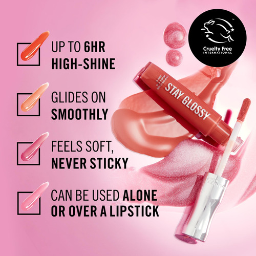 Brillo De Labios Rimmel Stay Glossy Claridges Ruby, Paquete