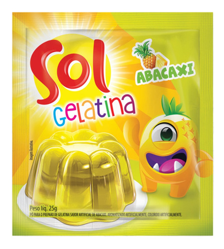 Gelatina Sol Abacaxi 25g