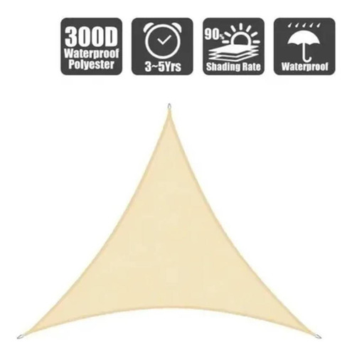 Toldo Vela Triangular Impermeable Para El Sol 5x5x5