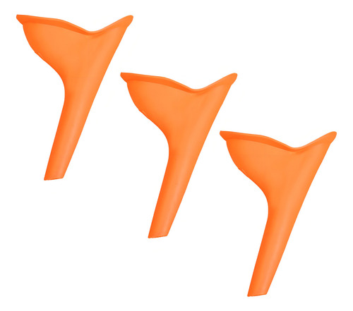 Embudo Urinal 3 Pzas* Femenino Portátil Reusable Pipi Parada Color Naranja